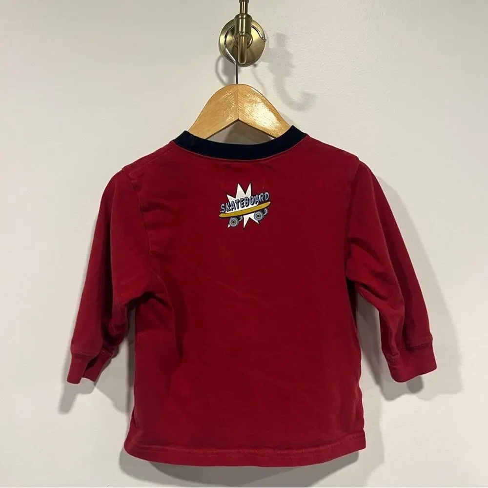 Retro Skateboard Graphic Long Sleeve Tee